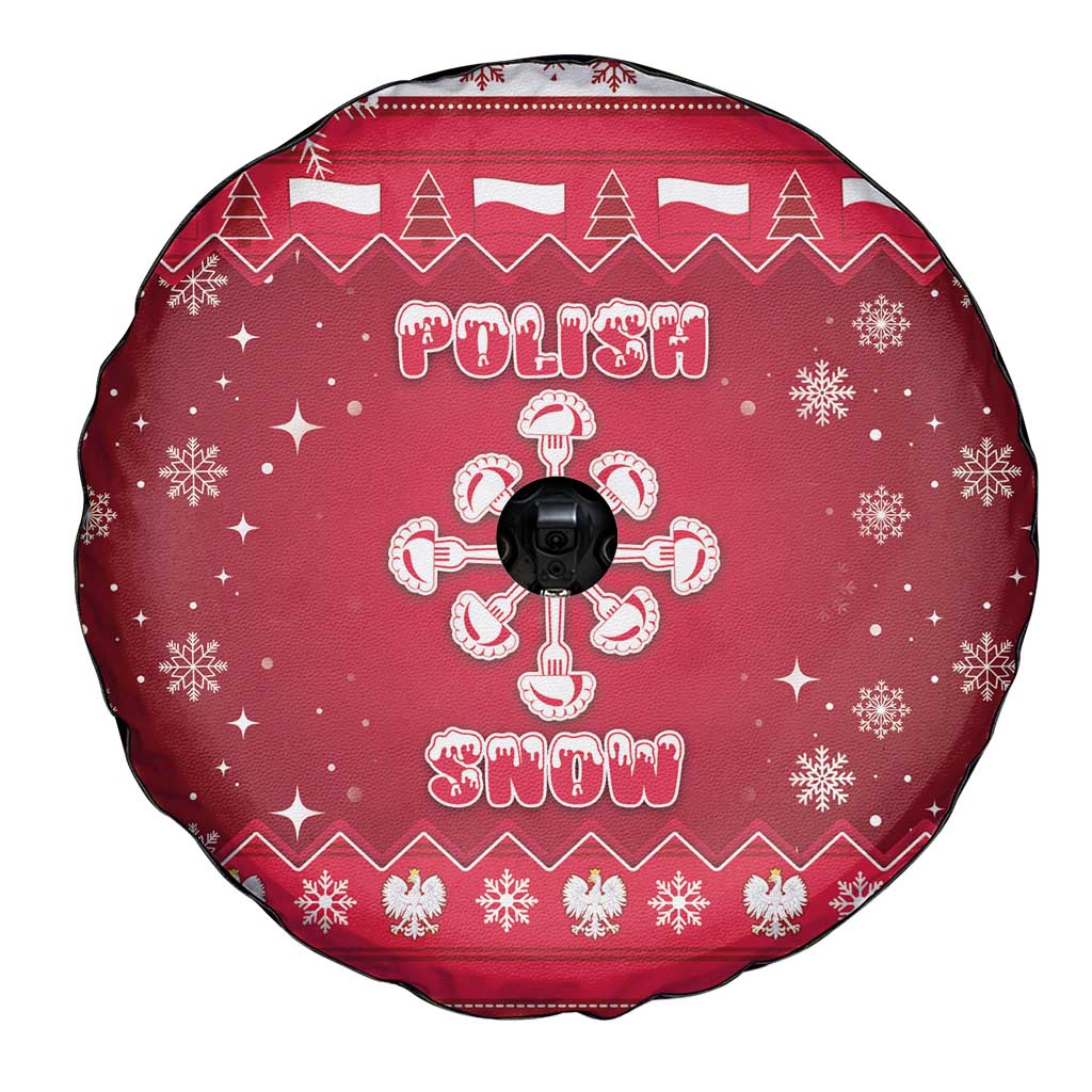 Poland Christmas Spare Tire Cover Pierogi Polish Snow - Wonder Print Shop