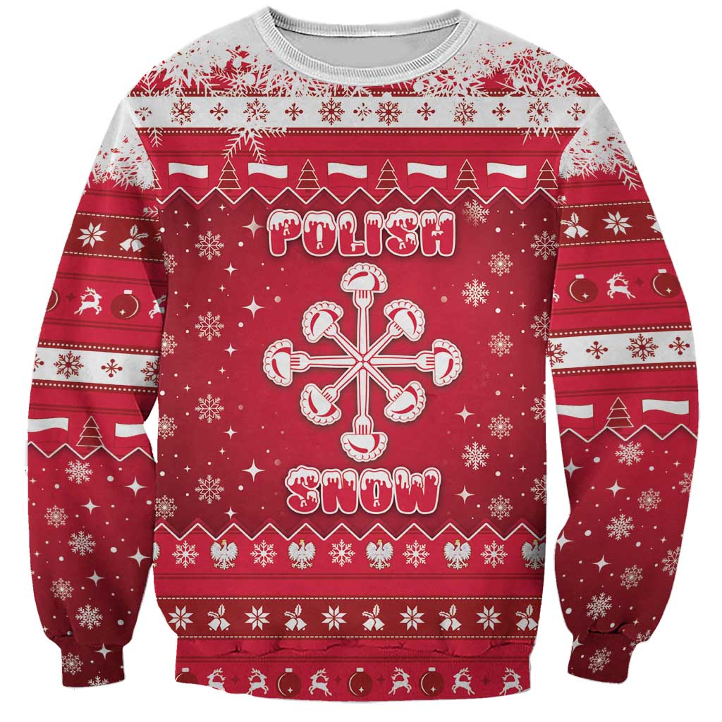 Poland Christmas Sweatshirt Pierogi Polish Snow - Wonder Print Shop