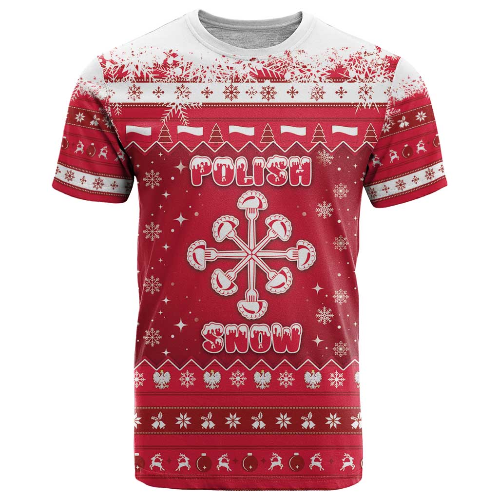 Poland Christmas T Shirt Pierogi Polish Snow - Wonder Print Shop