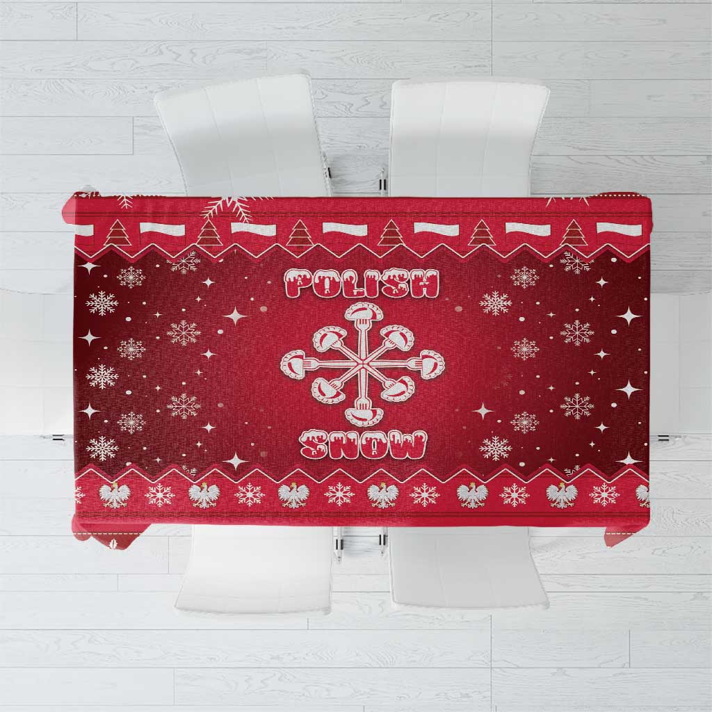 Poland Christmas Tablecloth Pierogi Polish Snow - Wonder Print Shop
