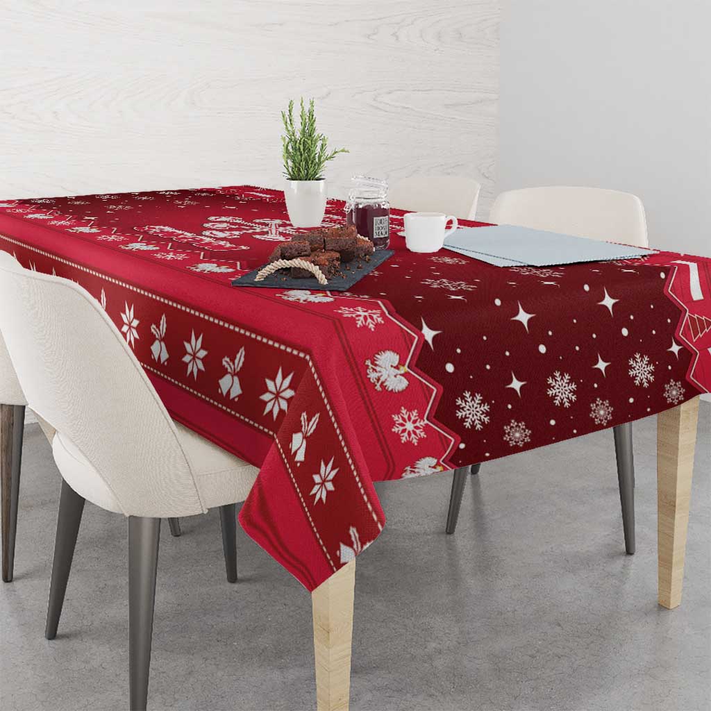 Poland Christmas Tablecloth Pierogi Polish Snow - Wonder Print Shop