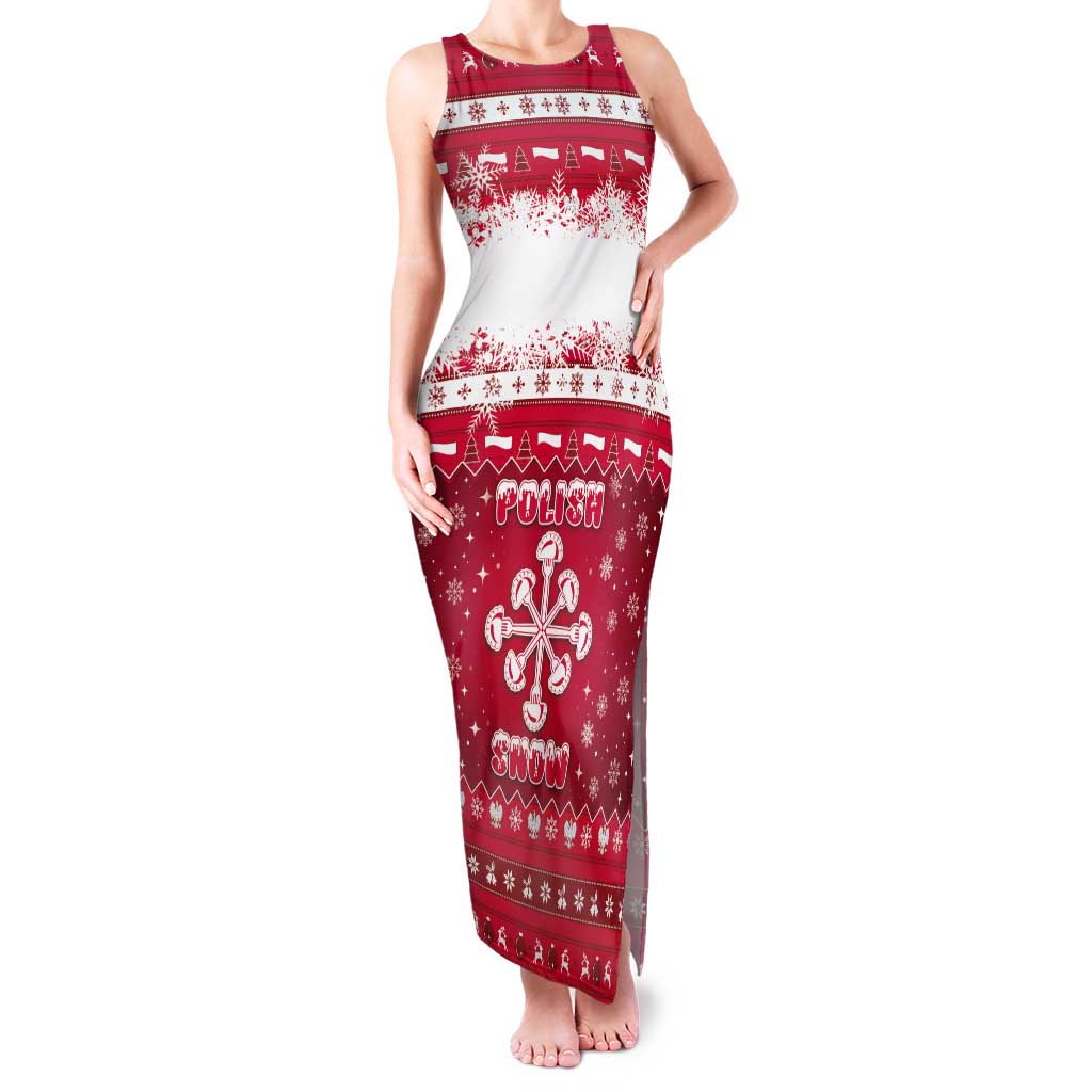 Poland Christmas Tank Maxi Dress Pierogi Polish Snow - Wonder Print Shop