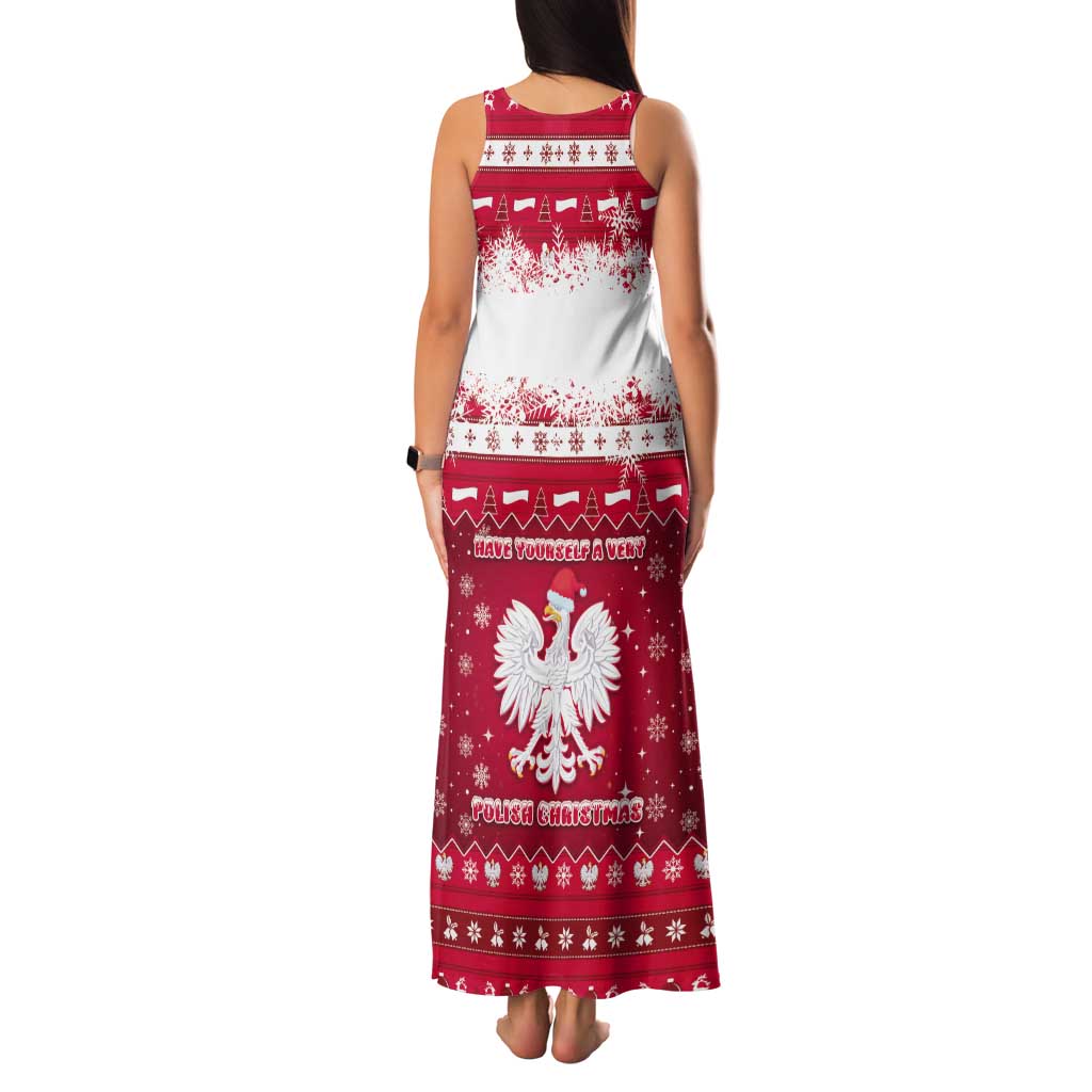Poland Christmas Tank Maxi Dress Pierogi Polish Snow - Wonder Print Shop