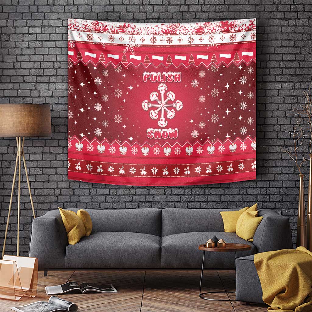 Poland Christmas Tapestry Pierogi Polish Snow - Wonder Print Shop