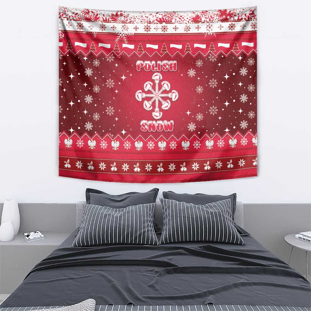 Poland Christmas Tapestry Pierogi Polish Snow - Wonder Print Shop