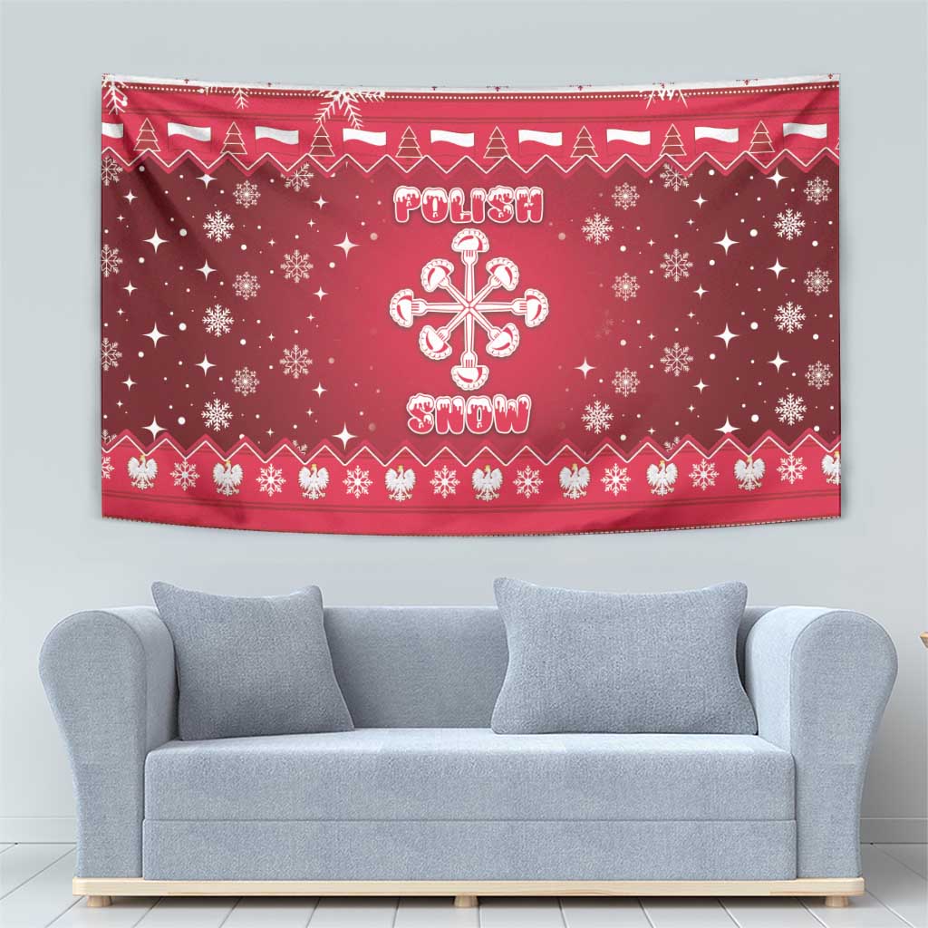 Poland Christmas Tapestry Pierogi Polish Snow - Wonder Print Shop