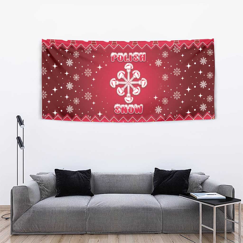 Poland Christmas Tapestry Pierogi Polish Snow - Wonder Print Shop