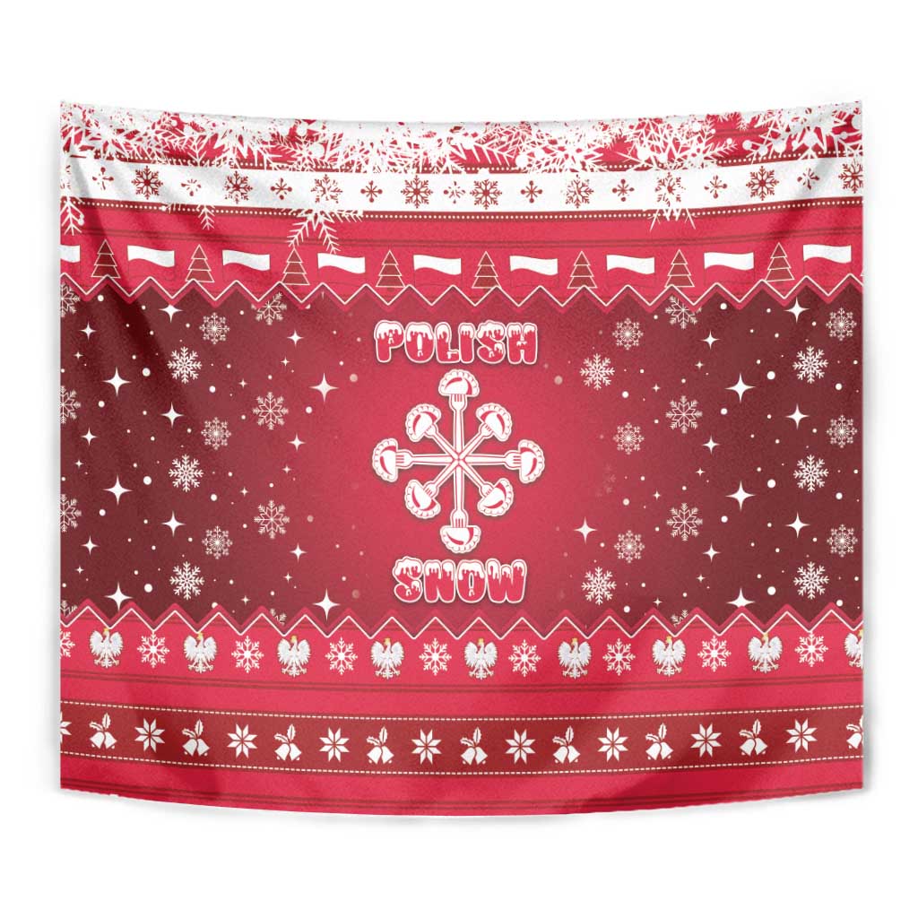 Poland Christmas Tapestry Pierogi Polish Snow - Wonder Print Shop