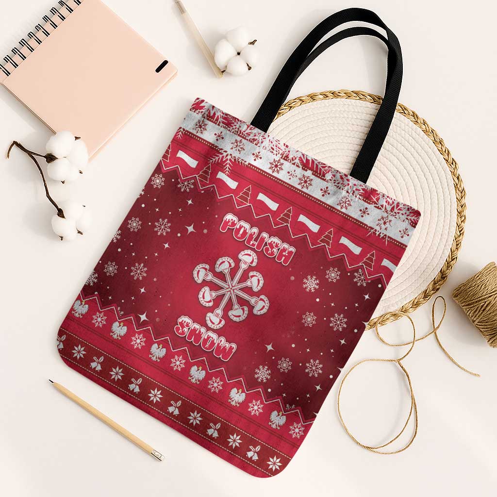 Poland Christmas Tote Bag Pierogi Polish Snow - Wonder Print Shop