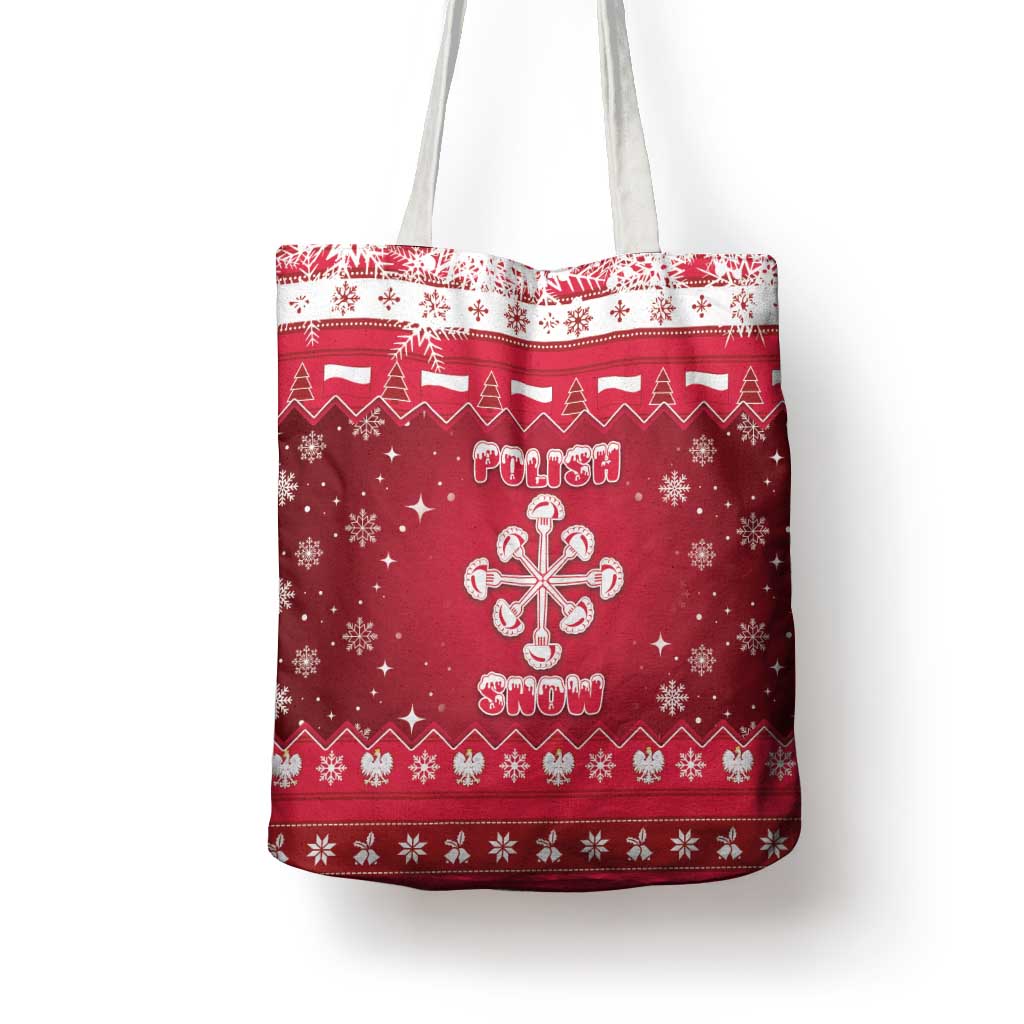 Poland Christmas Tote Bag Pierogi Polish Snow - Wonder Print Shop