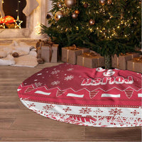 Poland Christmas Tree Skirt Pierogi Polish Snow - Wonder Print Shop