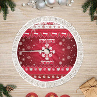 Poland Christmas Tree Skirt Pierogi Polish Snow - Wonder Print Shop