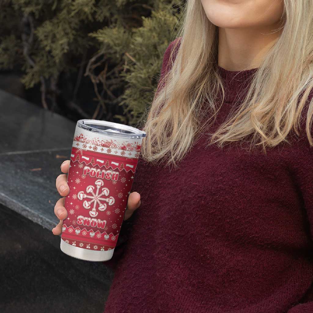 Poland Christmas Tumbler Cup Pierogi Polish Snow - Wonder Print Shop