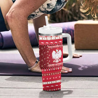 Poland Christmas Tumbler With Handle Pierogi Polish Snow - Wonder Print Shop