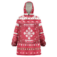 Poland Christmas Wearable Blanket Hoodie Pierogi Polish Snow - Wonder Print Shop