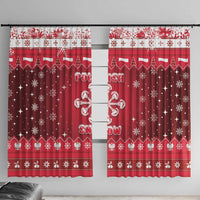 Poland Christmas Window Curtain Pierogi Polish Snow - Wonder Print Shop
