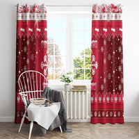 Poland Christmas Window Curtain Pierogi Polish Snow - Wonder Print Shop