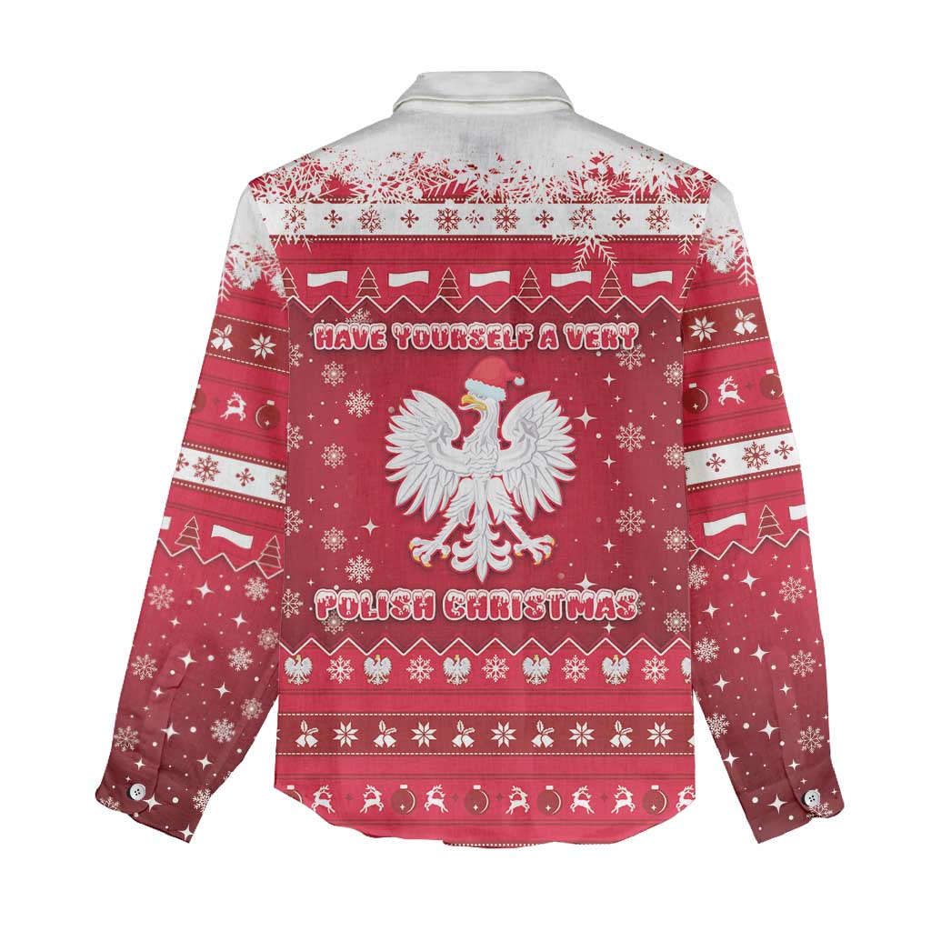 Poland Christmas Women Casual Shirt Pierogi Polish Snow - Wonder Print Shop