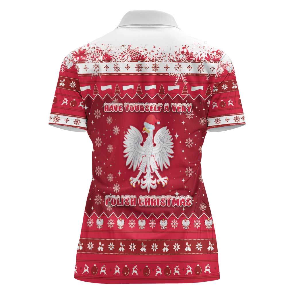 Poland Christmas Women Polo Shirt Pierogi Polish Snow - Wonder Print Shop
