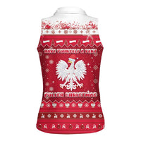 Poland Christmas Women Sleeveless Polo Shirt Pierogi Polish Snow - Wonder Print Shop