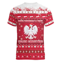 Poland Christmas Women V-Neck T-Shirt Pierogi Polish Snow - Wonder Print Shop