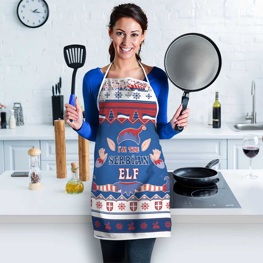 Serbia Christmas Apron I Am The Serbian Elf - Wonder Print Shop