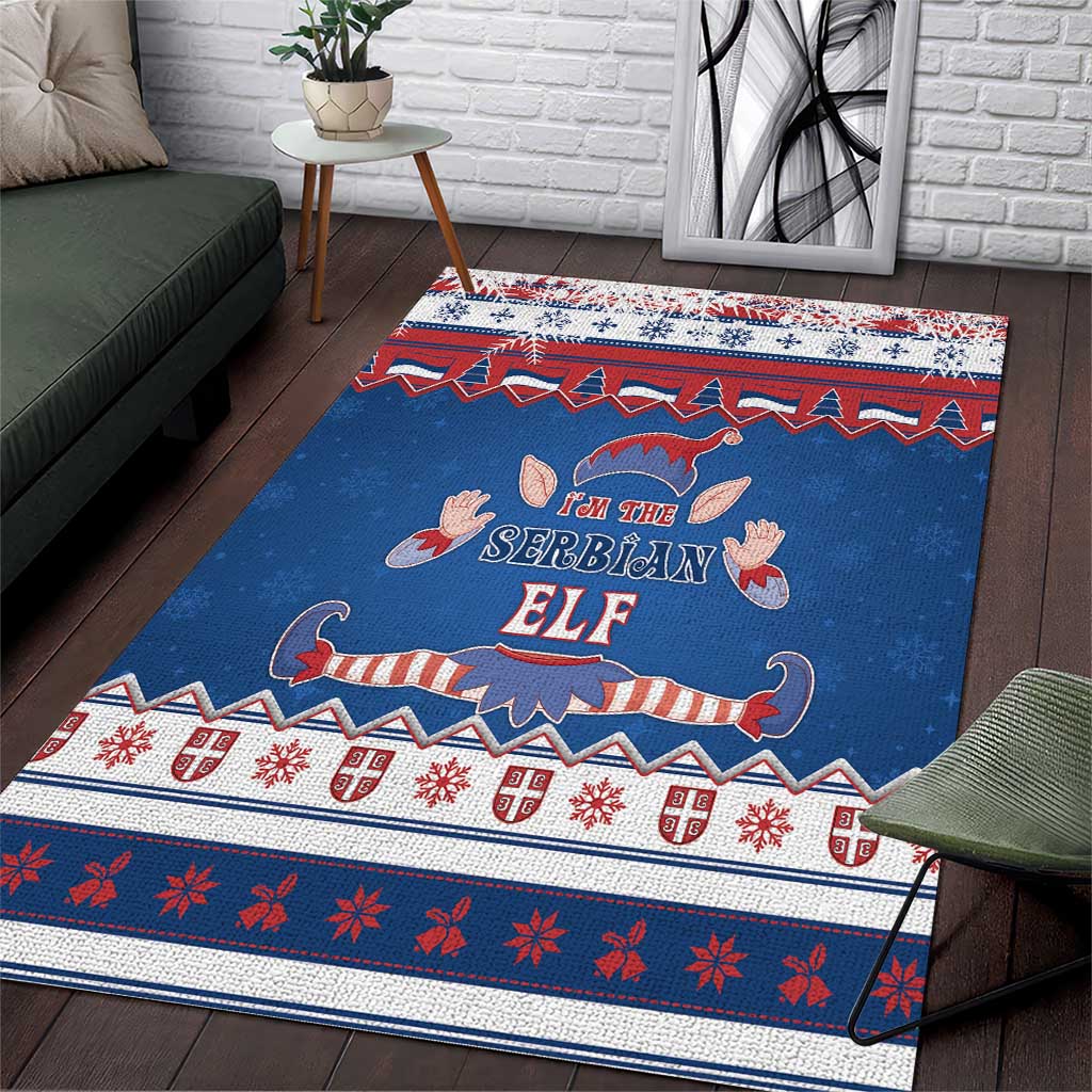 Serbia Christmas Area Rug I Am The Serbian Elf - Wonder Print Shop