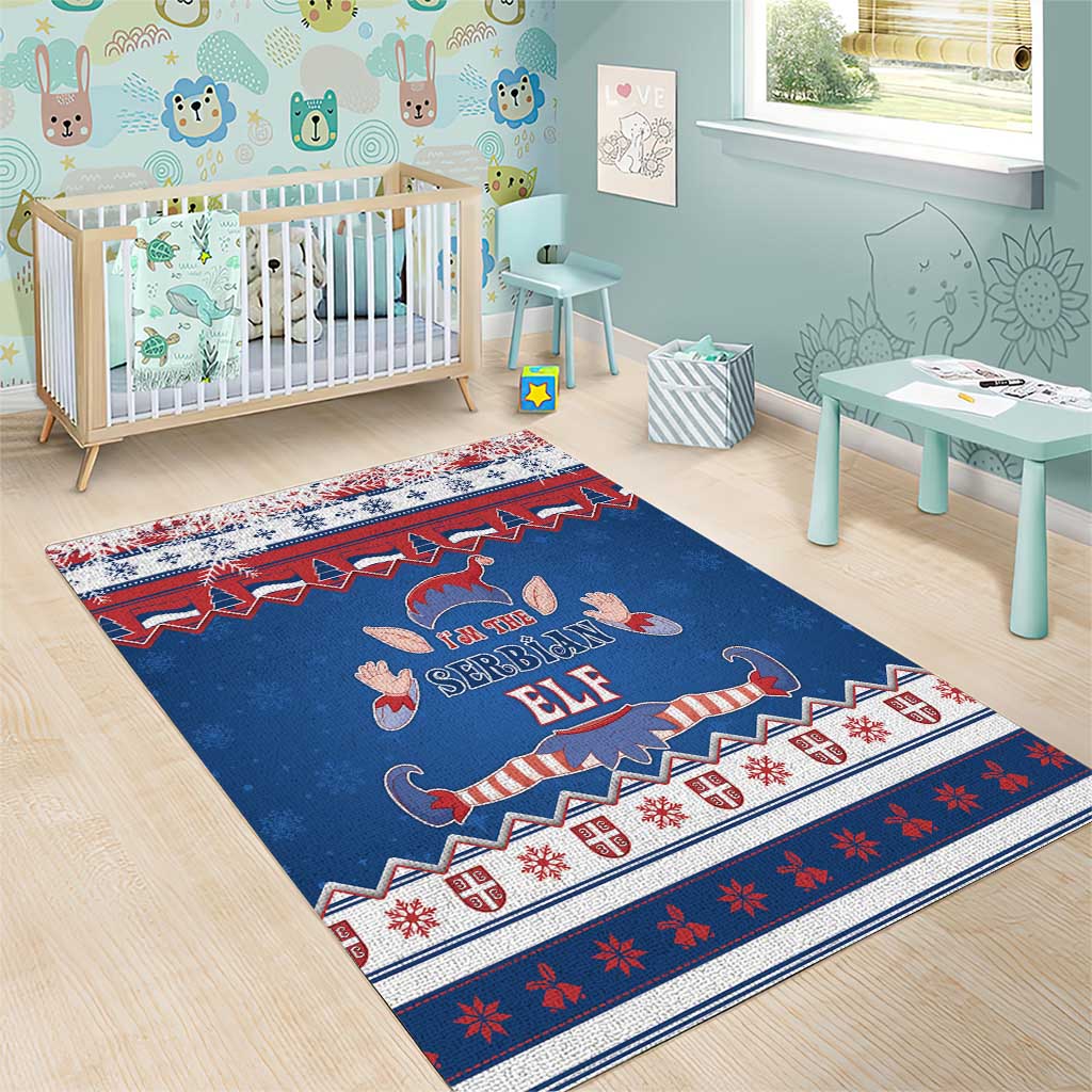 Serbia Christmas Area Rug I Am The Serbian Elf - Wonder Print Shop