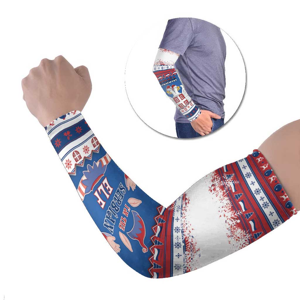 Serbia Christmas Arm Sleeves I Am The Serbian Elf - Wonder Print Shop