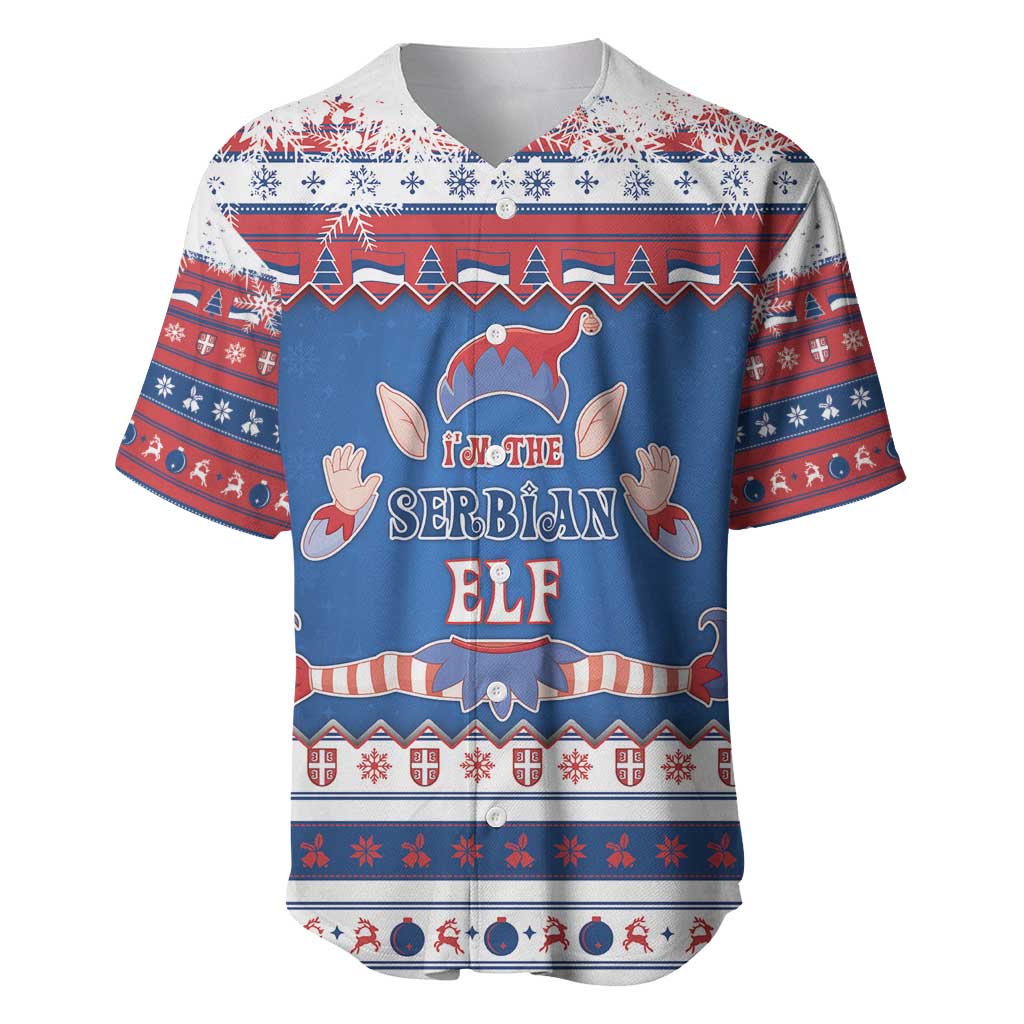 Serbia Christmas Baseball Jersey I Am The Serbian Elf - Wonder Print Shop
