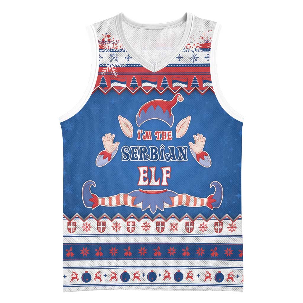 Serbia Christmas Basketball Jersey I Am The Serbian Elf - Wonder Print Shop