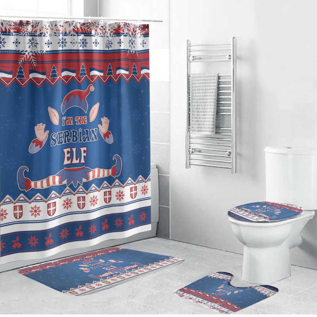 Serbia Christmas Bathroom Set I Am The Serbian Elf - Wonder Print Shop