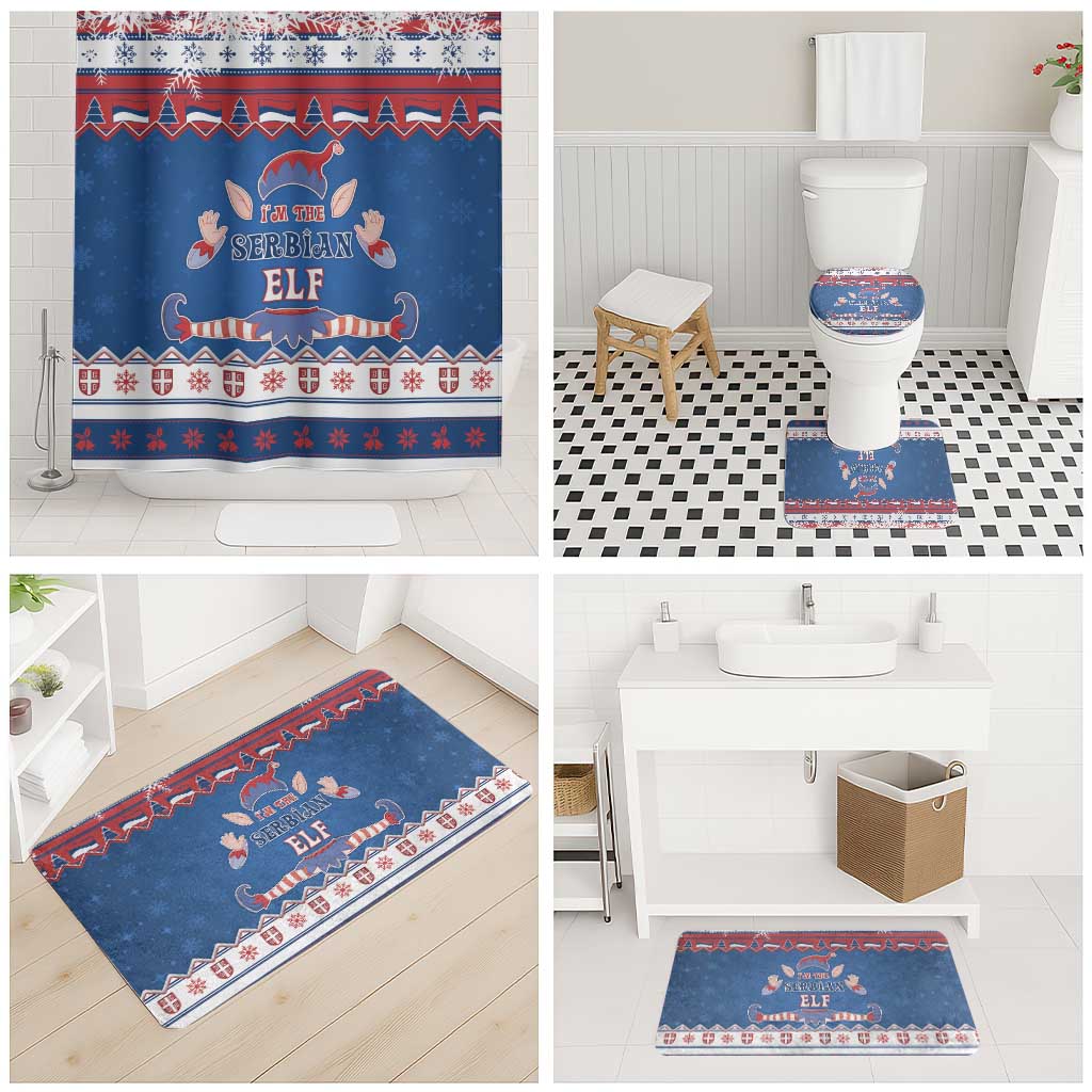 Serbia Christmas Bathroom Set I Am The Serbian Elf - Wonder Print Shop