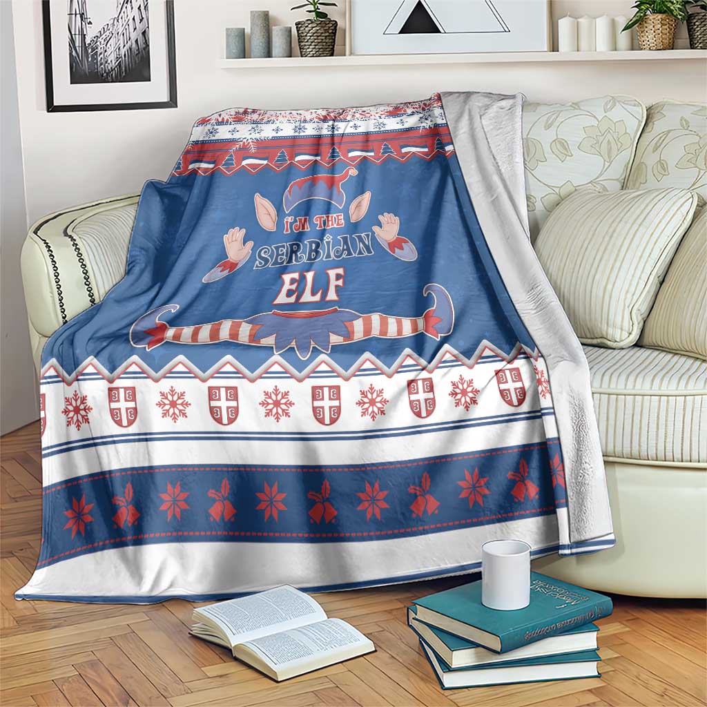 Serbia Christmas Blanket I Am The Serbian Elf - Wonder Print Shop