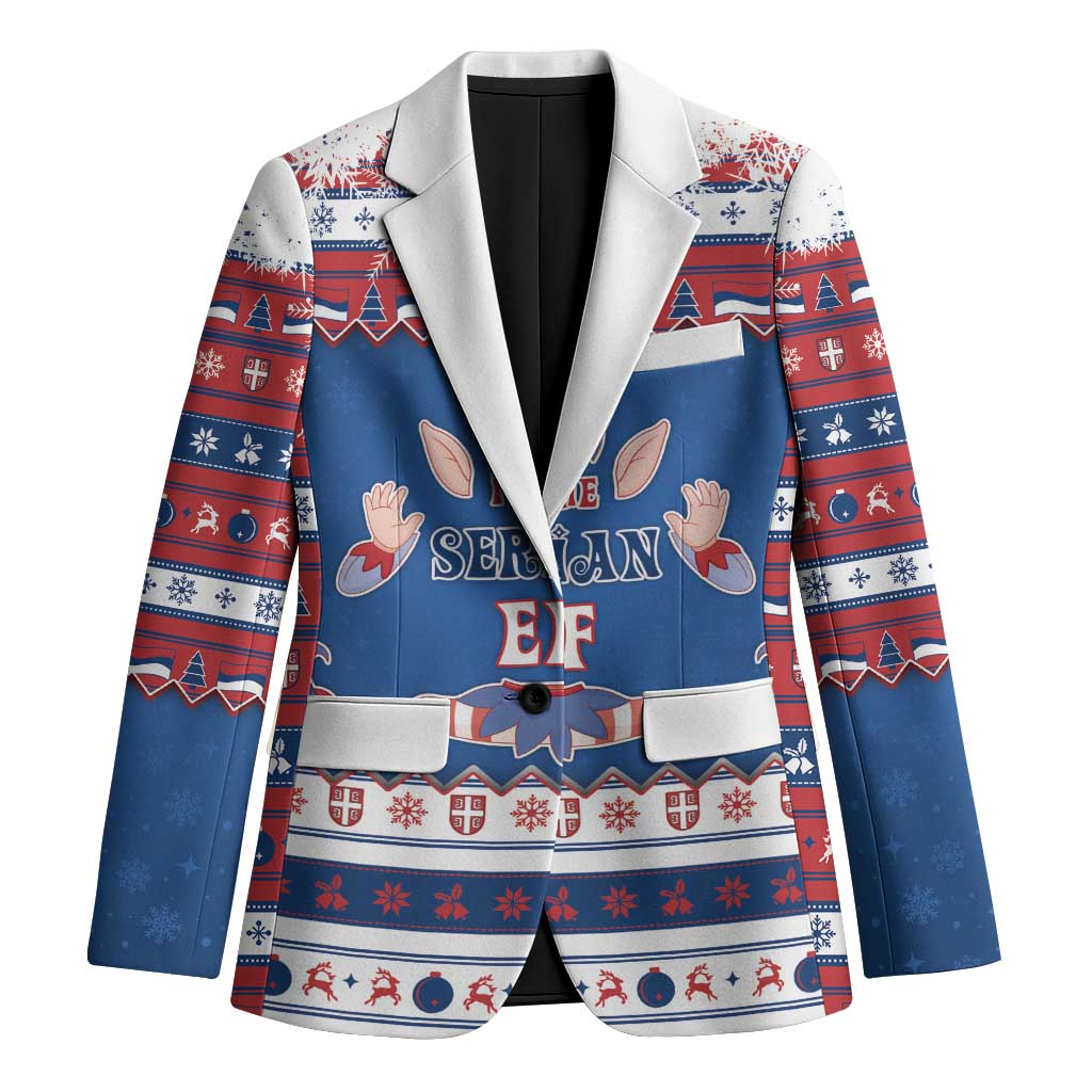 Serbia Christmas Blazer I Am The Serbian Elf - Wonder Print Shop