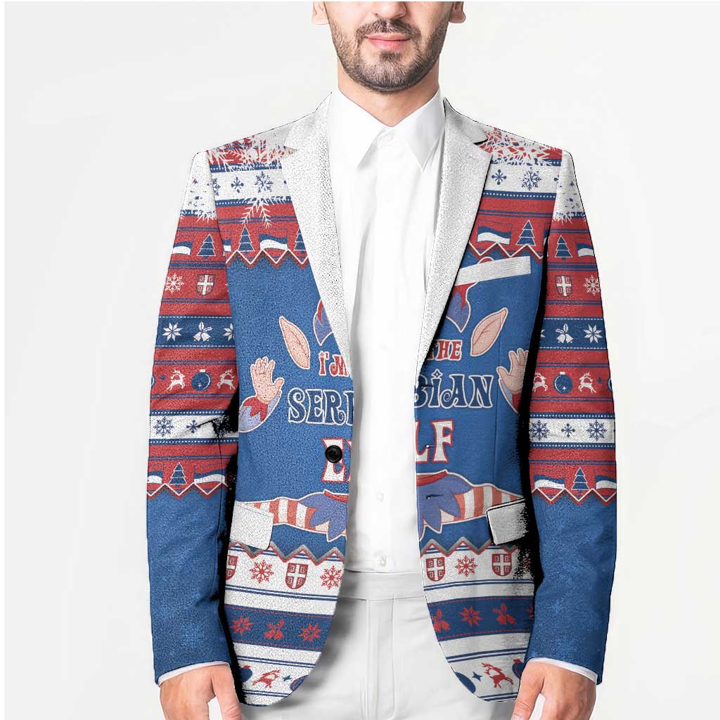 Serbia Christmas Blazer I Am The Serbian Elf - Wonder Print Shop