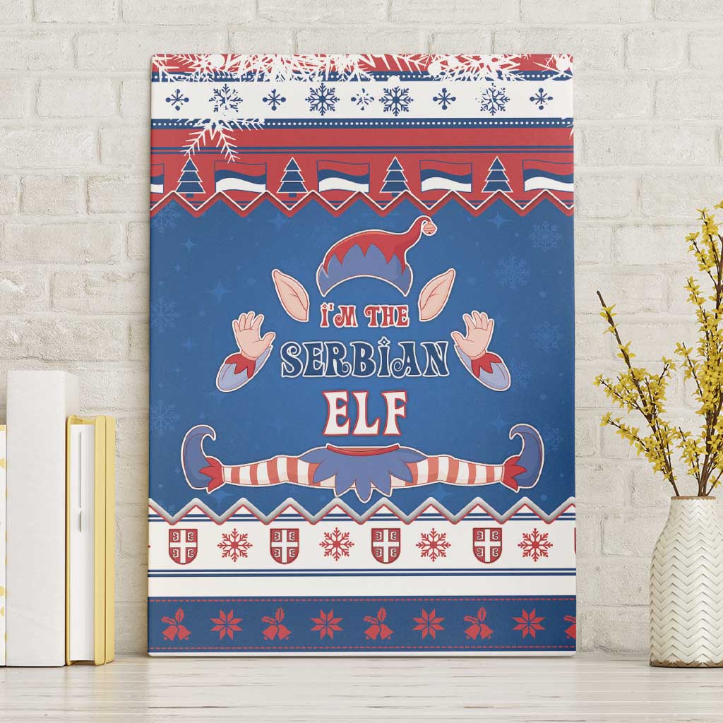 Serbia Christmas Canvas Wall Art I Am The Serbian Elf - Wonder Print Shop