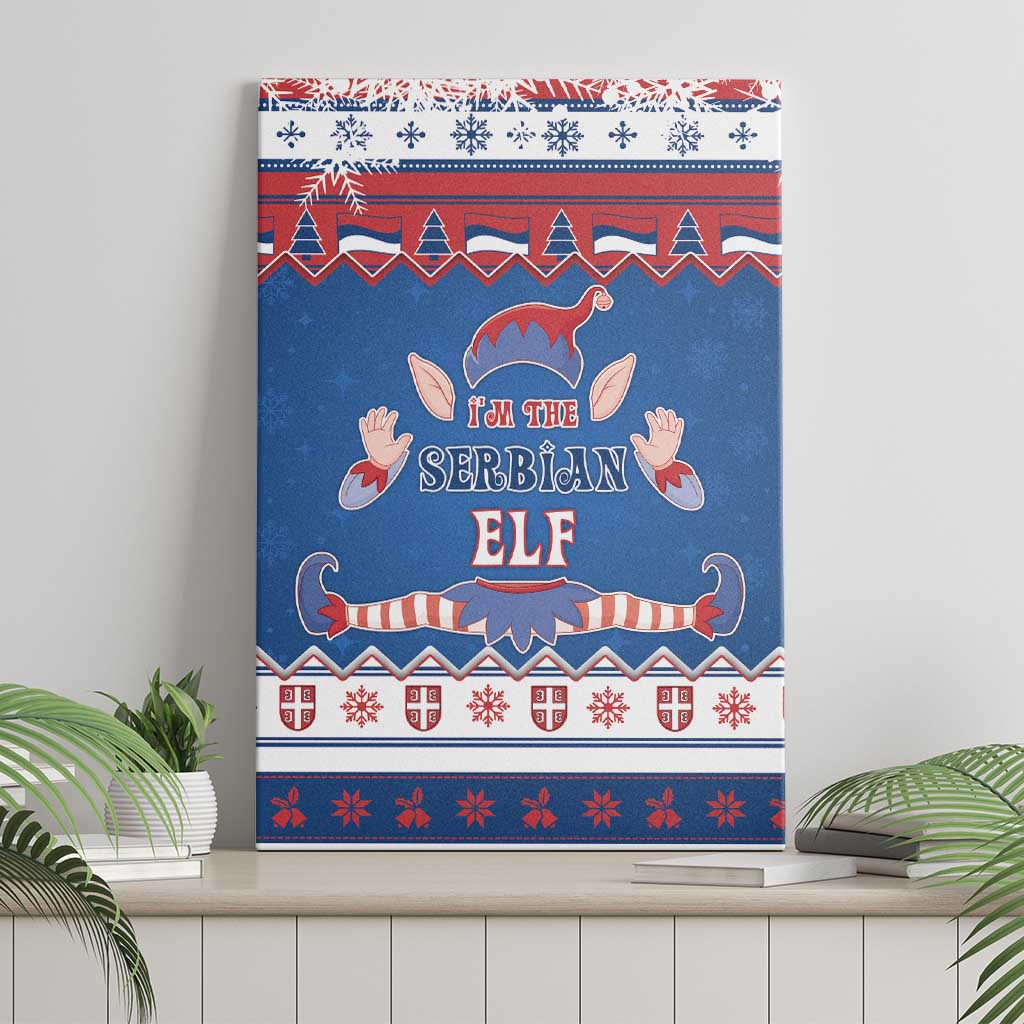 Serbia Christmas Canvas Wall Art I Am The Serbian Elf - Wonder Print Shop
