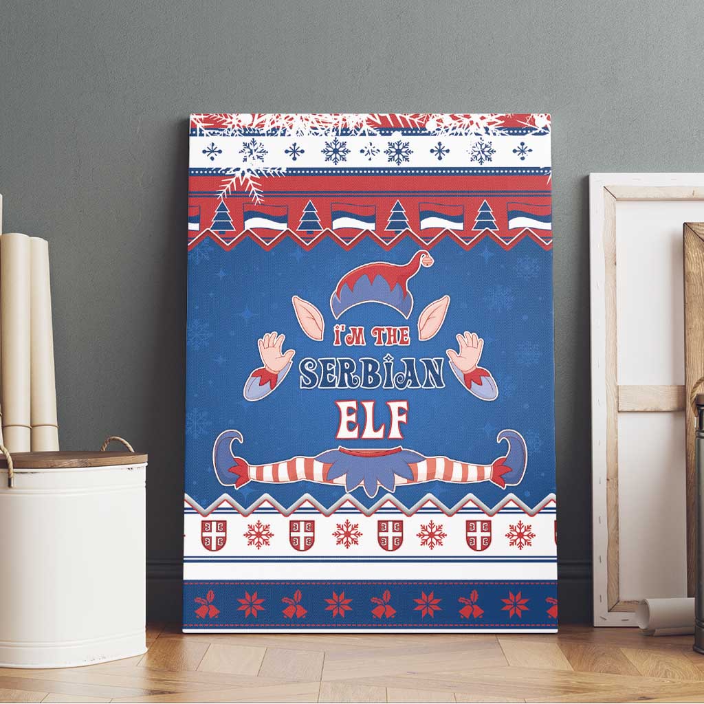 Serbia Christmas Canvas Wall Art I Am The Serbian Elf - Wonder Print Shop
