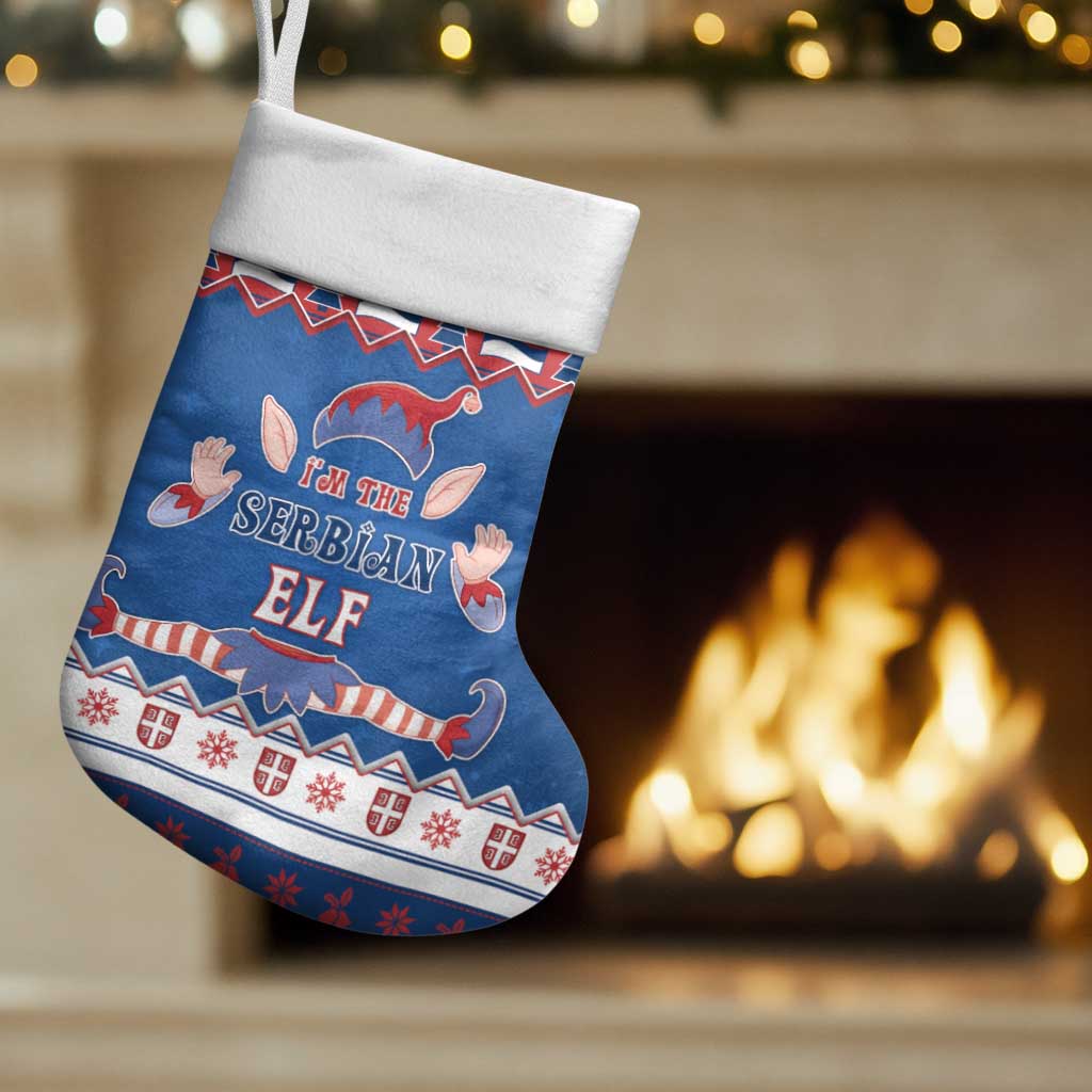 Serbia Christmas Stocking I Am The Serbian Elf - Wonder Print Shop