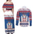 Serbia Christmas Couples Matching Off Shoulder Maxi Dress and Long Sleeve Button Shirt I Am The Serbian Elf - Wonder Print Shop