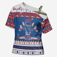 Serbia Christmas Cross Shoulder Shirt I Am The Serbian Elf - Wonder Print Shop
