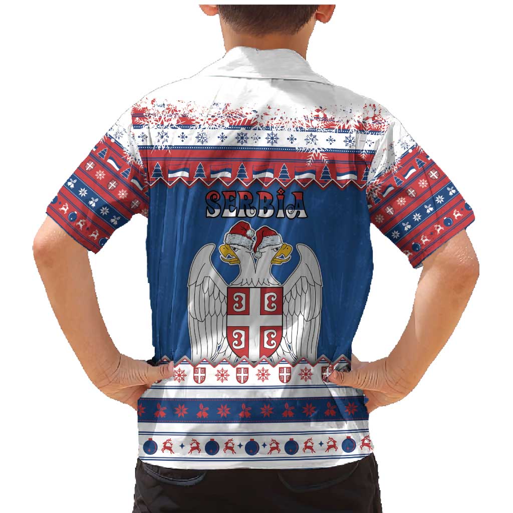 Serbia Christmas Family Matching Mermaid Dress and Hawaiian Shirt I Am The Serbian Elf - Wonder Print Shop