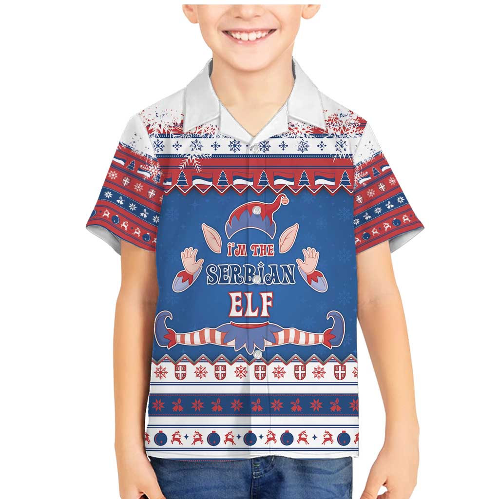 Serbia Christmas Family Matching Mermaid Dress and Hawaiian Shirt I Am The Serbian Elf - Wonder Print Shop