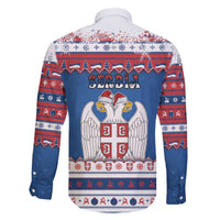 Serbia Christmas Family Matching Off The Shoulder Long Sleeve Dress and Hawaiian Shirt I Am The Serbian Elf - Wonder Print Shop