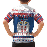 Serbia Christmas Family Matching Short Sleeve Bodycon Dress and Hawaiian Shirt I Am The Serbian Elf - Wonder Print Shop