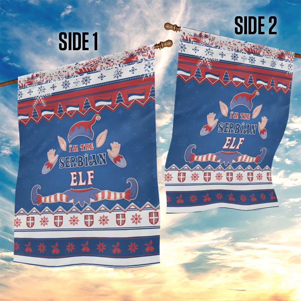 Serbia Christmas Garden Flag I Am The Serbian Elf - Wonder Print Shop