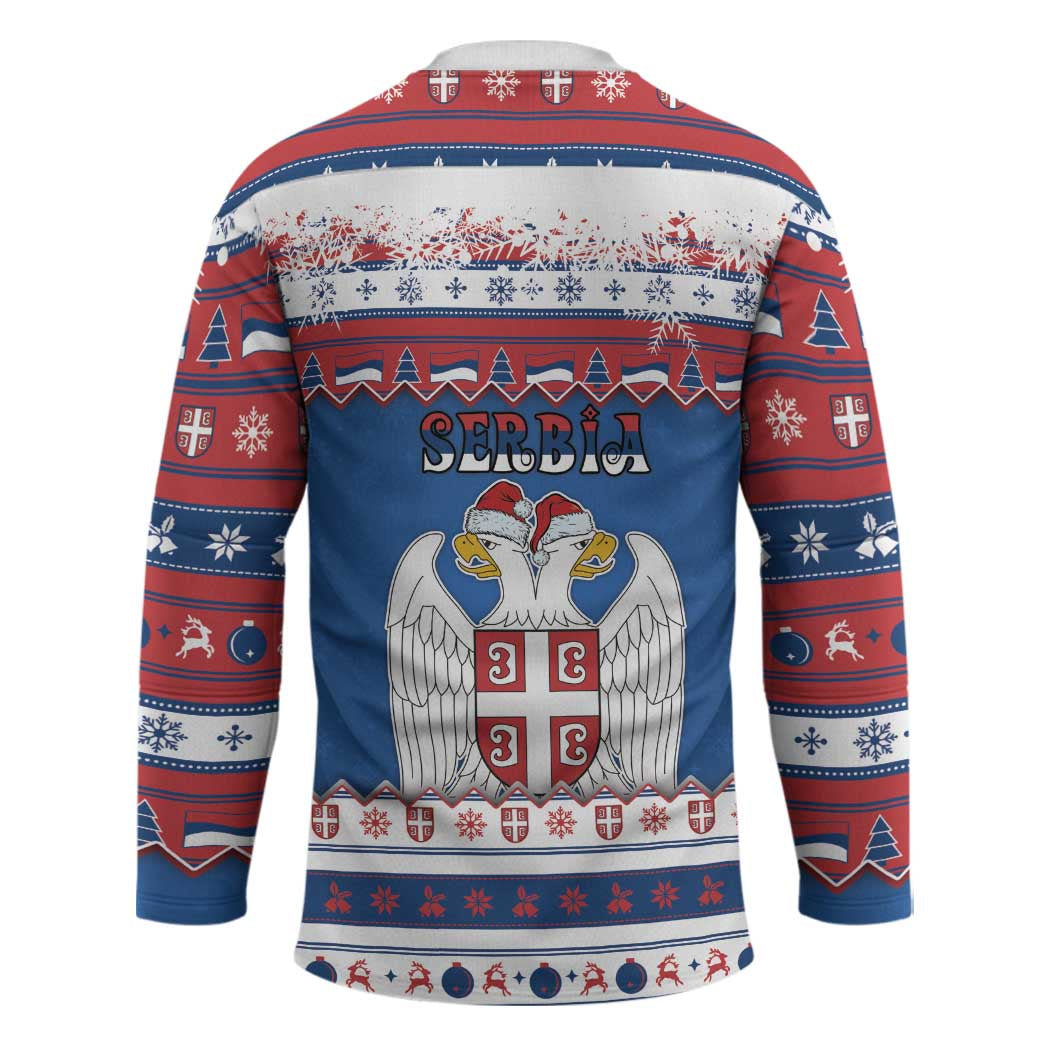 Serbia Christmas Hockey Jersey I Am The Serbian Elf - Wonder Print Shop