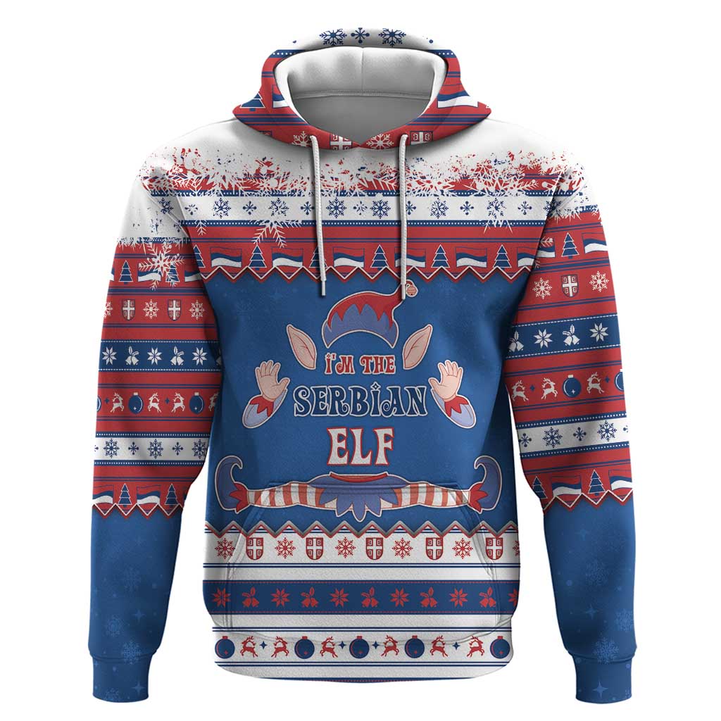 Serbia Christmas Hoodie I Am The Serbian Elf - Wonder Print Shop