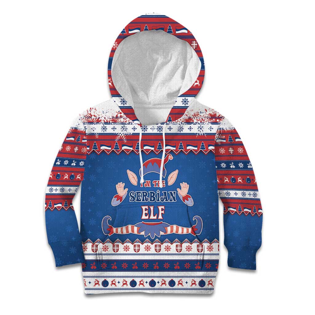 Serbia Christmas Kid Hoodie I Am The Serbian Elf - Wonder Print Shop